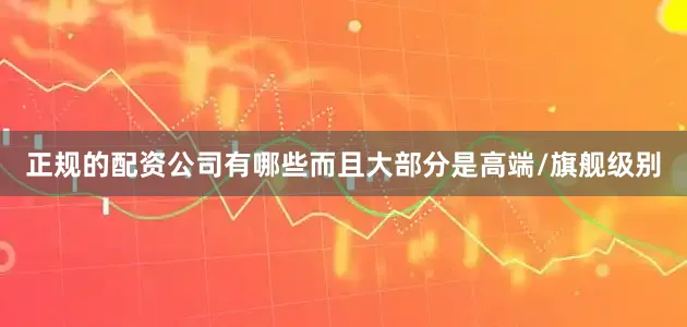 正规的配资公司有哪些而且大部分是高端/旗舰级别